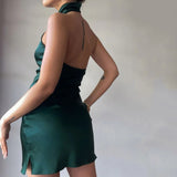 Satin Halter Dress